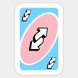 reverse uno trans card Sticker